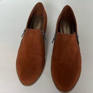 American? Eagle Women’s Dara Cognac Double Knit Ankle Boots With Heel Size 7.5